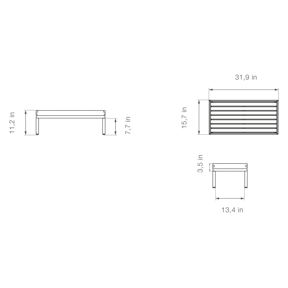 Level 2 Outdoor 3 Piece Sectional with Side/Coffee Table