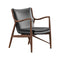 45 Lounge Chair  option Nevada Black Leather
