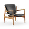 France Lounge Chair  option Nevada Black Leather