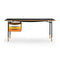 Nyhavn Desk with Tray Unit  option Oak Dark Oil/Black Linoleum / Black / Warm Colours