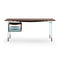 Nyhavn Desk with Tray Unit  option Walnut / Light Blue / Cold Colours