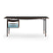 Nyhavn Desk with Tray Unit  option Walnut/Black Linoleum / Black / Cold Colours