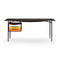 Nyhavn Desk with Tray Unit  option Walnut/Black Linoleum / Black / Warm Colours