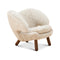 Pelican Sheepskin Lounge Chair  option Moonlight