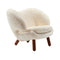 Pelican Sheepskin Lounge Chair  option Off-White