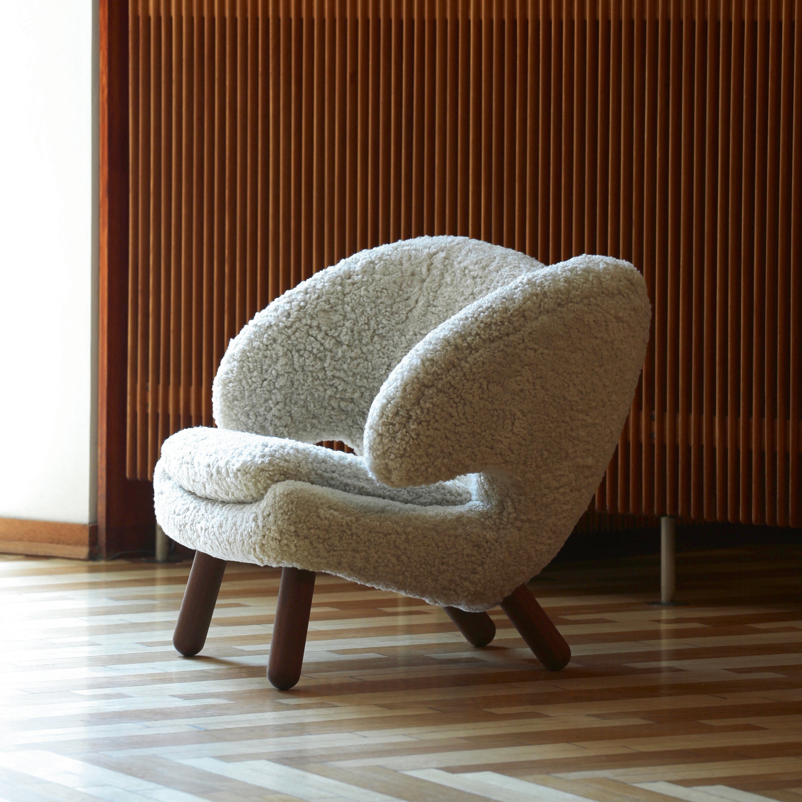 House of Finn Juhl Pelican Sheepskin Lounge Chair - 2Modern