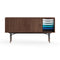 Sideboard with Tray Unit  option Walnut - Black - Walnut/Light Blue/White