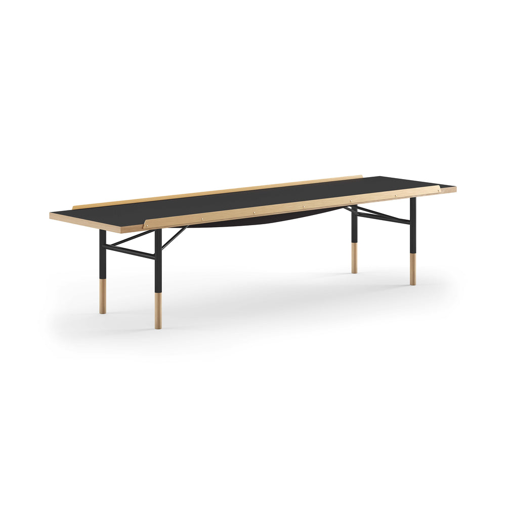 Table Bench with Brass Edges
