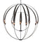 Double Cirque Large Scale Chandelier  option Dark Smoke