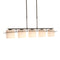 Ellipse 5 Lights Pendant Light  option Bronze