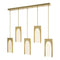 Cypress Linear LED Pendant Light  option Modern Brass