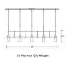 Erlenmeyer 5 Lights Pendant Light