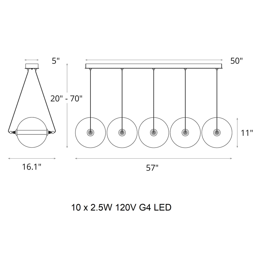Otto Sphere Multi-Light Pendant Light