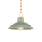 Pottersville Pendant Light  option Aged Brass / Ceramic Moss Crackle