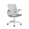 Diffrient World Task Chair  option White Frame with Pinstripe White Mesh / Soft Caster