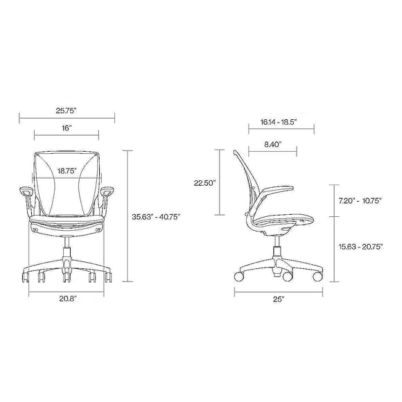 Diffrient World Upholstered Task Chair