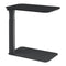 Float Micro Adjustable Side Table  option Carbon Black Natural Linoleum / Carbon Black