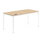 Float Quattro Work Desk  option Cloud White
