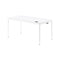 Float Quattro Work Desk with Cable Manager  option Cloud White