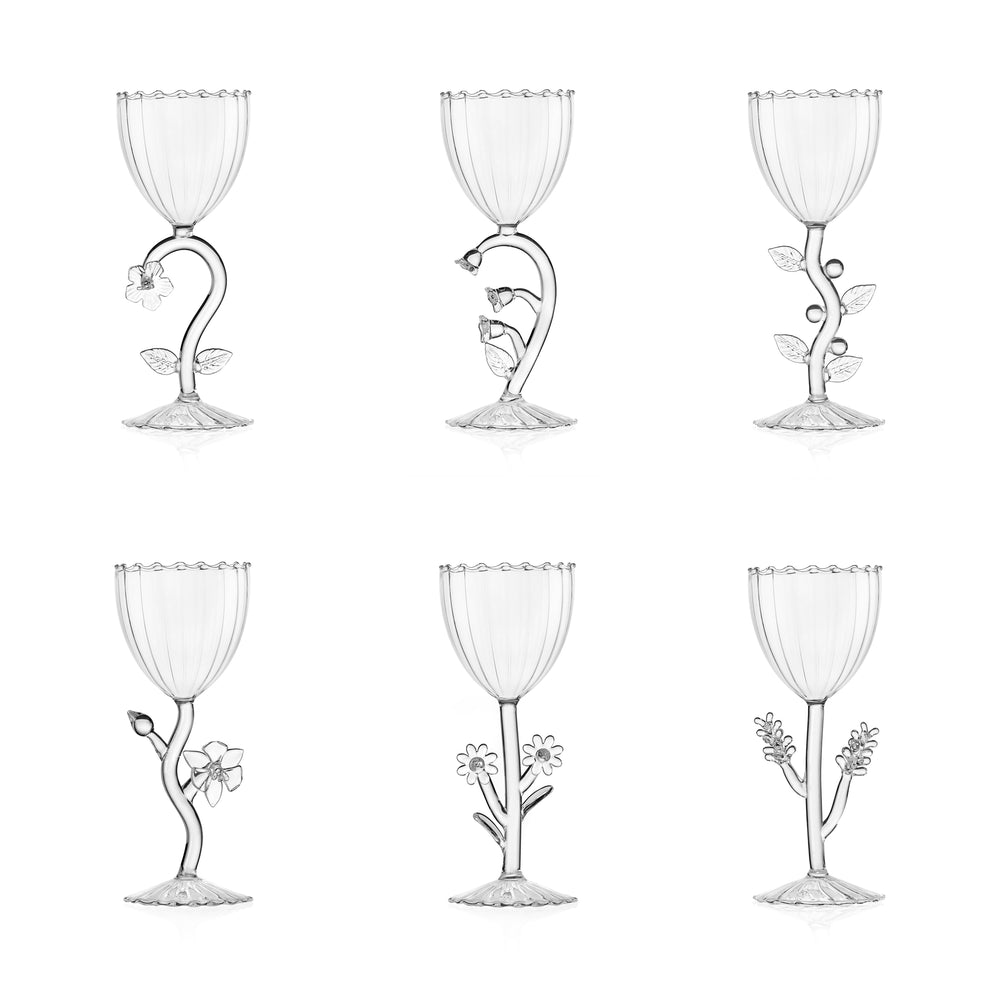 Botanica Optical Stemmed Glass (Set of 6)