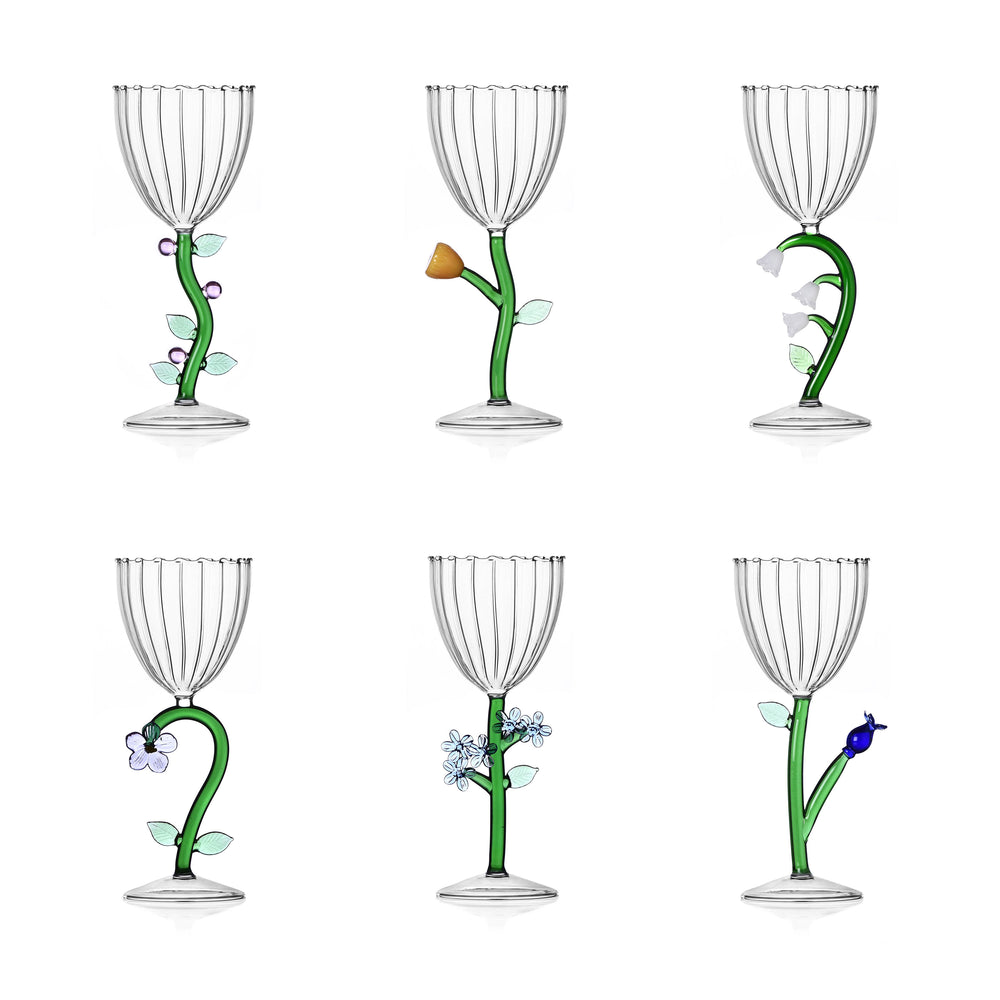 Botanica Optical Stemmed Glass (Set of 6)