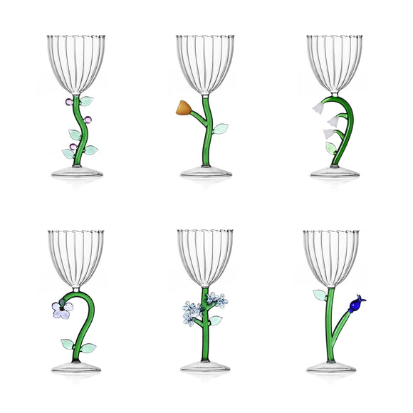 Botanica Optical Stemmed Glass (Set of 6)