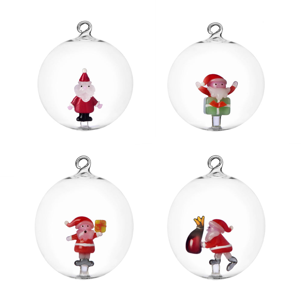 Christmas Tales Santa Ornament (Set of 4)
