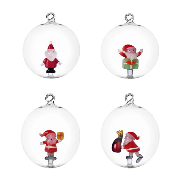 Christmas Tales Santa Ornament (Set of 4)
