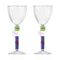 Christmas Tales Gifts Stemmed Glass (Set of 2)  option Green/Pink/Light Blue