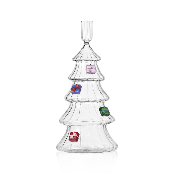 Christmas Tales Tree with Gifts Candleholder