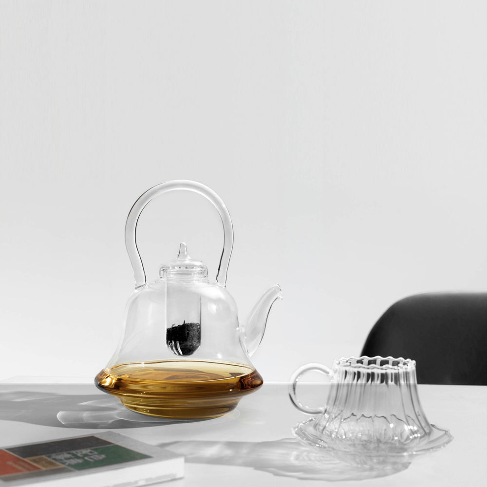 Folk Tea Cup with Saucer (Set of 2)