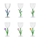 Spring Varietal Floral Stemmed Glass (Set of 6)