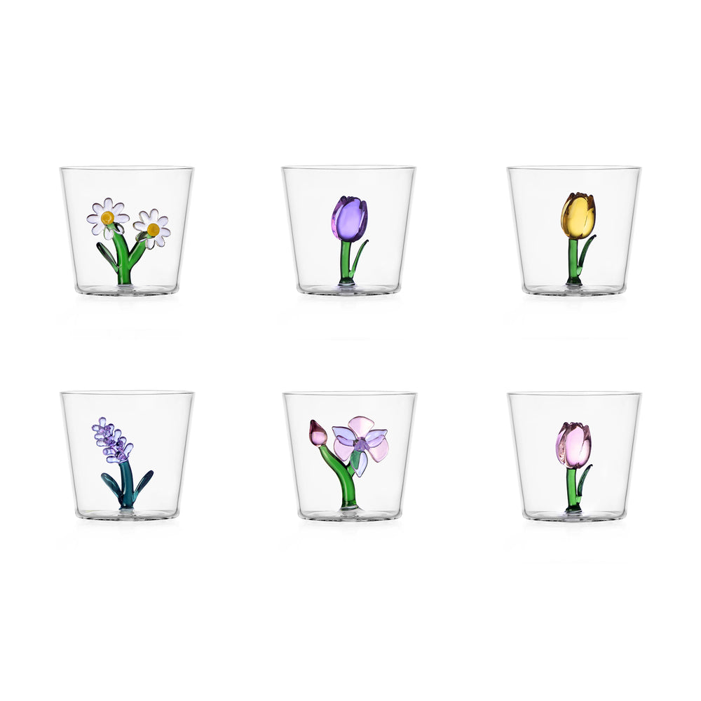 Spring Varietal Floral Tumbler (Set of 6)
