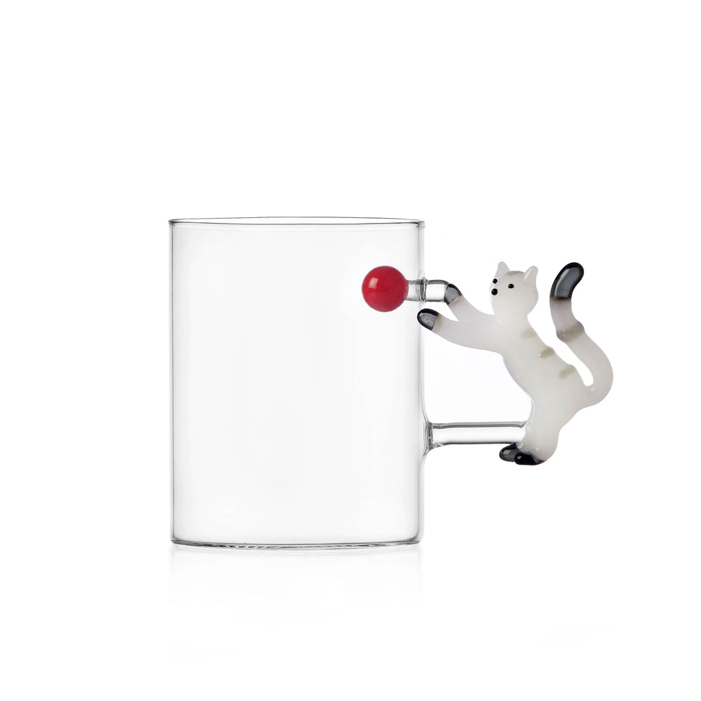 Tabby Cat Christmas Edition Cat with Ball Mug