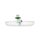 Tabby Cat Christmas Edition Cat with Wreath Saucer
