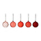 Holiday Glass Ball (Set of 5)  option Red