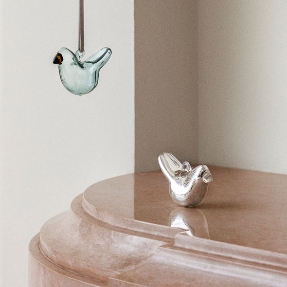 Holiday Mini Glass Bird (Set of 3)