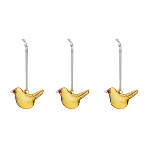 Oiva Toikka Mini Glass Birds Ornament (Set of 3)
