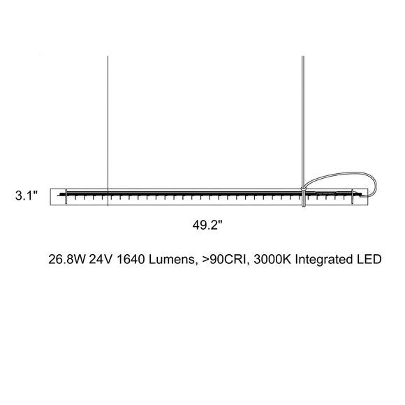 Tubular Linear LED Pendant Light
