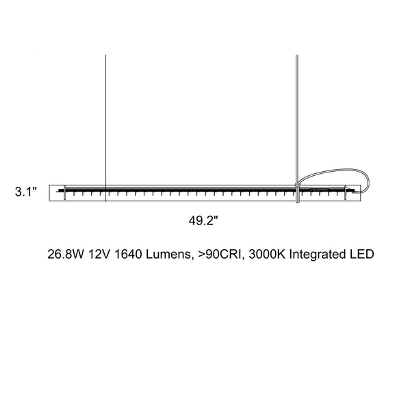 Tubular Linear LED Pendant Light
