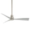 Simple Outdoor Ceiling Fan  option Brushed Nickel Wet Finish / Silver Blades