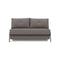 Cubed 2-Seater Armless Sofa Bed with Chrome Legs  option 521 Mixed Dance Grey
