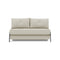 Cubed 2-Seater Armless Sofa Bed with Chrome Legs  option 527 Mixed Dance Natural