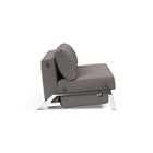Cubed 2-Seater Armless Sofa Bed with Chrome Legs
