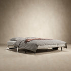 Cubed 2-Seater Armless Sofa Bed with Chrome Legs