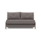 Cubed 2-Seater Armless Sofa Bed with Wood Legs  option 521 Mixed Dance Grey