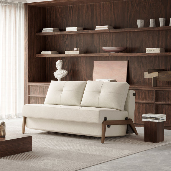 Innovation living Cubed 2 Seater Armless Sofa Bed with Wood Legs 2Modern