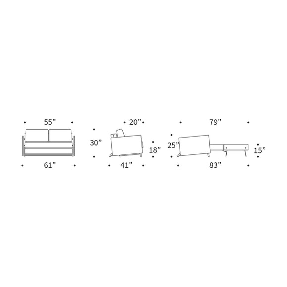 Cubed 2-Seater Sofa Bed