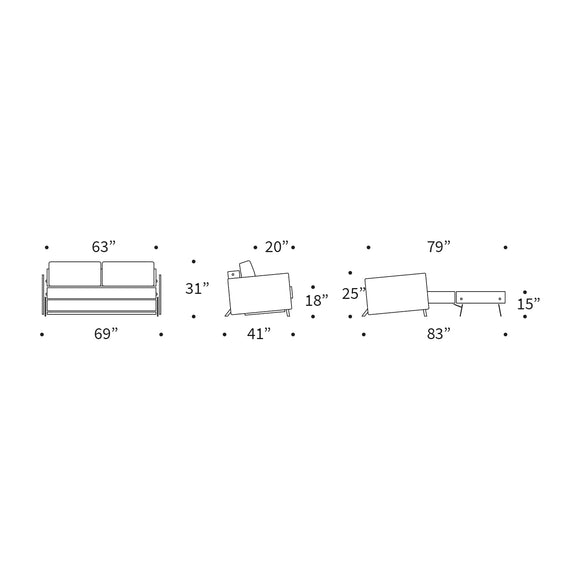 Cubed 2-Seater Sofa Bed