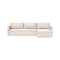 Newilla Slim Arms Sofa Bed with Chaise  option 255 Adario Basmati